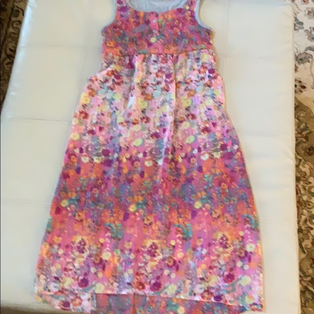 Xhilaration Pink Floral High Low Dress Sz 7/8